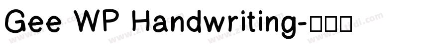 Gee WP Handwriting字体转换